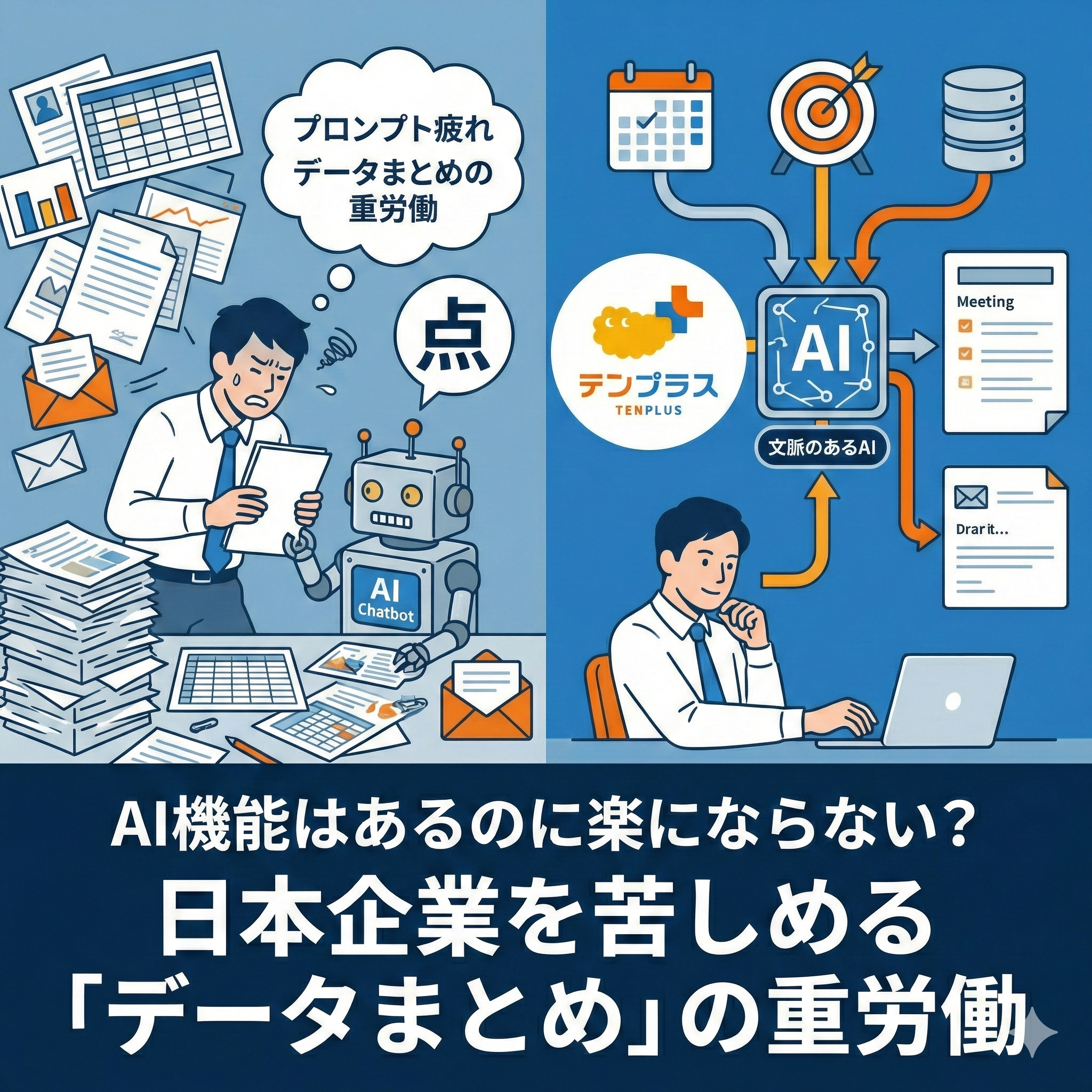 AI機能はあるのに楽にならない？日本企業を苦しめる「データまとめ」の重労働